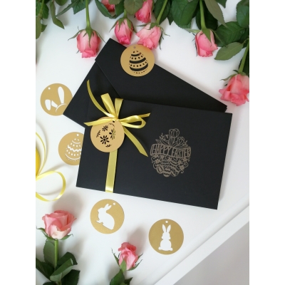 Koperta czarna na zdjęcia 15/23 z grawerem 4 i logo fotografa - wzór 1